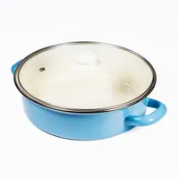 TOO LINE BLUE LOW 3,2 literes, 24cm átmérő, 7,5cm magasságú alacsony lábas (fazék) üveg fedővel #2