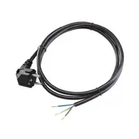 Anco 0489 H05VV-F 10A 250V 3x1.0 mm2 3m fekete szerelhető MT flexo kábel dugvillával #1