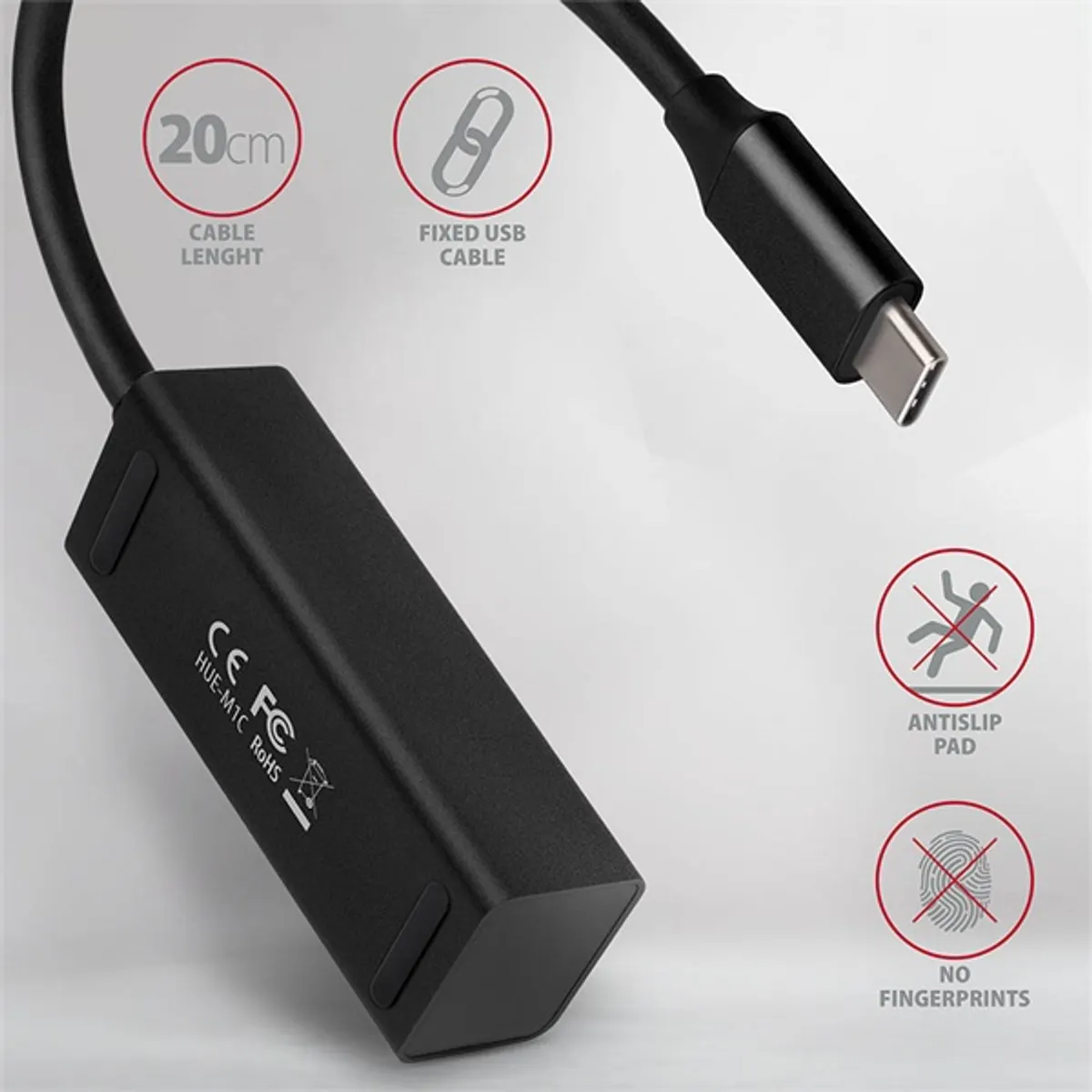 Axagon HUE-M1C 4 portos USB3.0 mini HUB #4