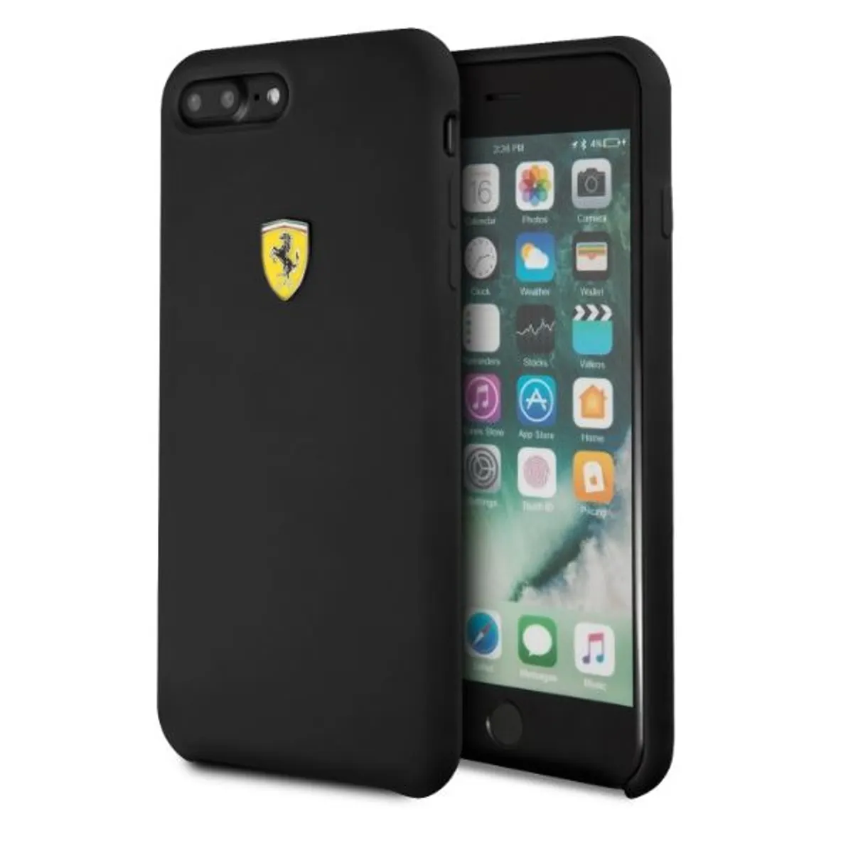 Ferrari SF iPhone 8 Plus fekete szilikon hátlap #2