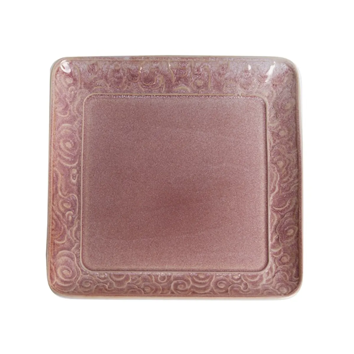 IRIS kerámia tányér virágos rózsaszín 21,7cm #1