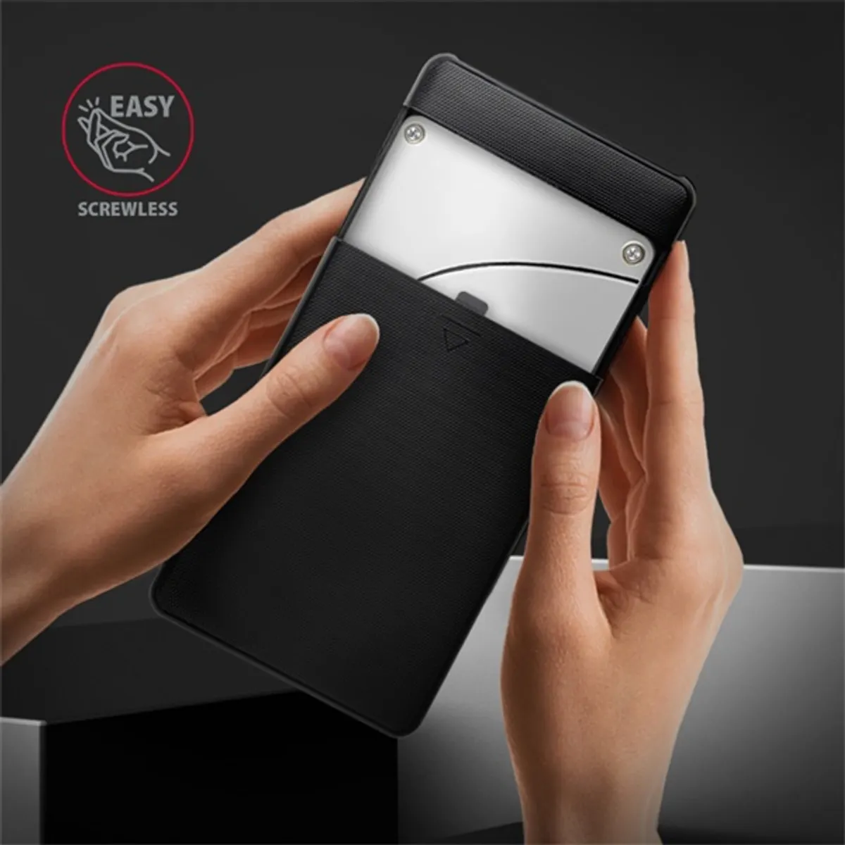 Axagon EE25-SLC USB 3.2 fekete csavar nélküli külső HDD/SSD ház #3