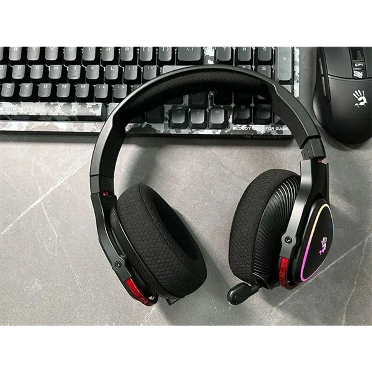 A4-Tech Bloody MR710 Multi-platform vezeték nélküli RGB fekete gamer headset #10