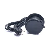 TOO GPS-105-1B IP20,1x 2P+F,USB-A,Type-C,Qi- töltés,kábelkiv.,fekete asztalba süllyeszthető elosztó #3