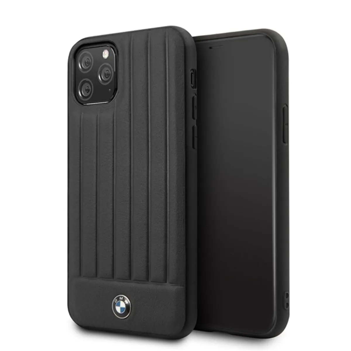 BMW iPhone 11 Pro csíkos fekete kemény bőrtok #3