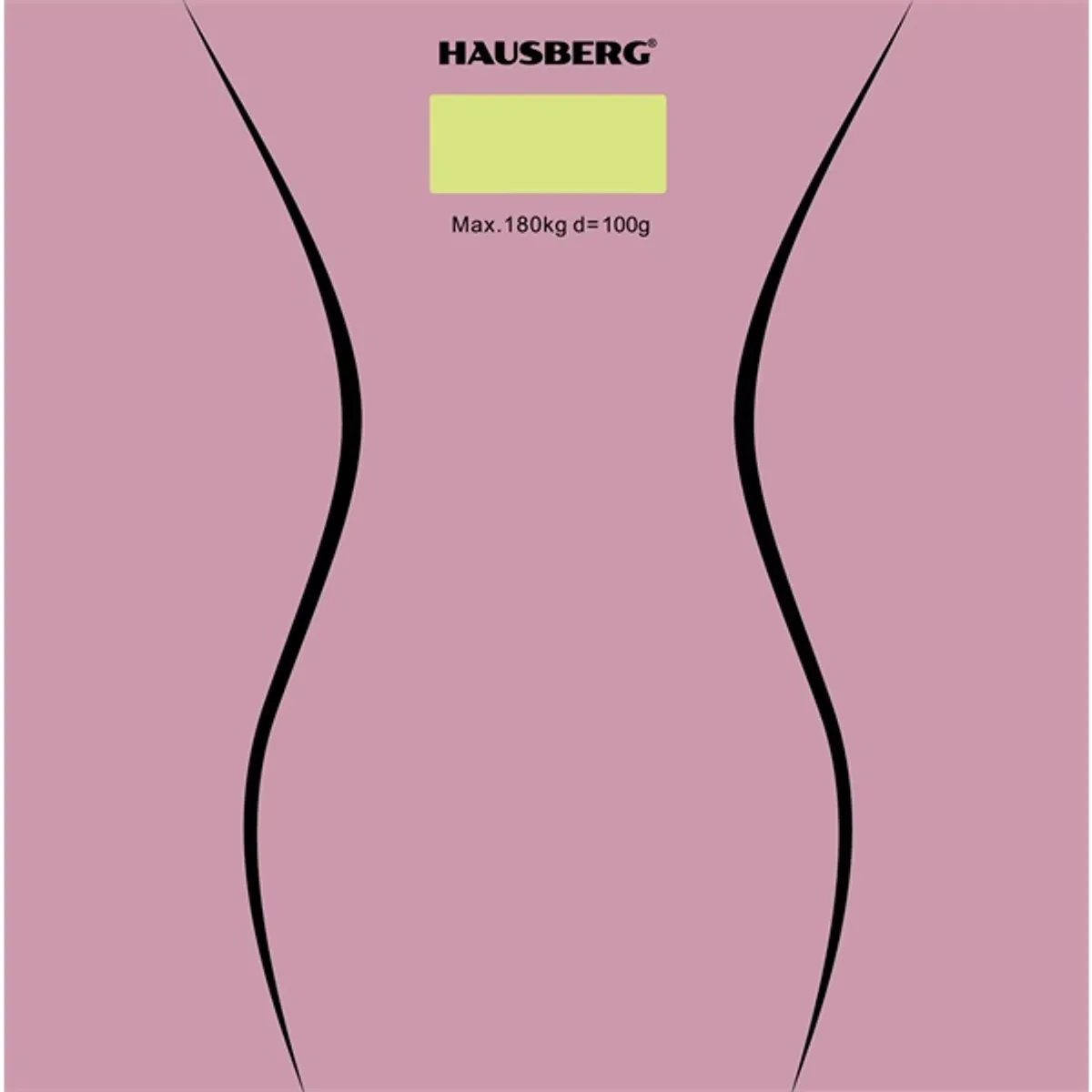 Hausberg HB-6003RZ üveg fürdőszobai mérleg rózsaszín #1