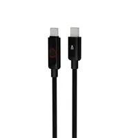AVAX CB653 PULSEY 0,5m 60W USB-C szürke fonott gyorstöltő LED kábel #2