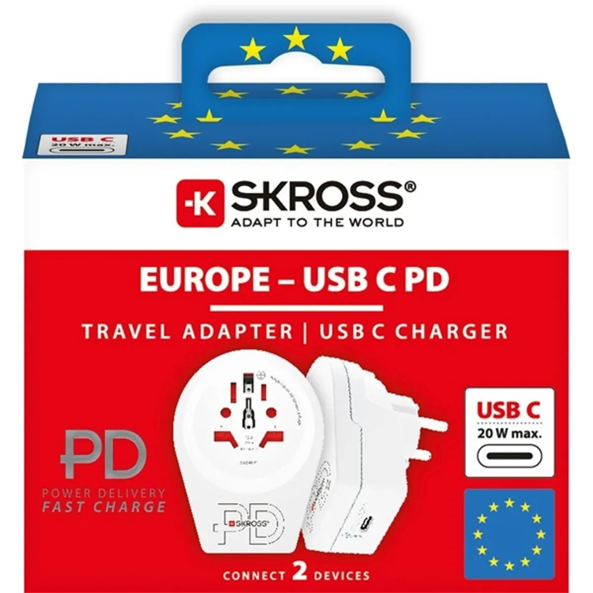 SKROSS 1.500290 World to Europe C20PD - gyorstöltő csatlakozó átalakító európába utazóknak #2