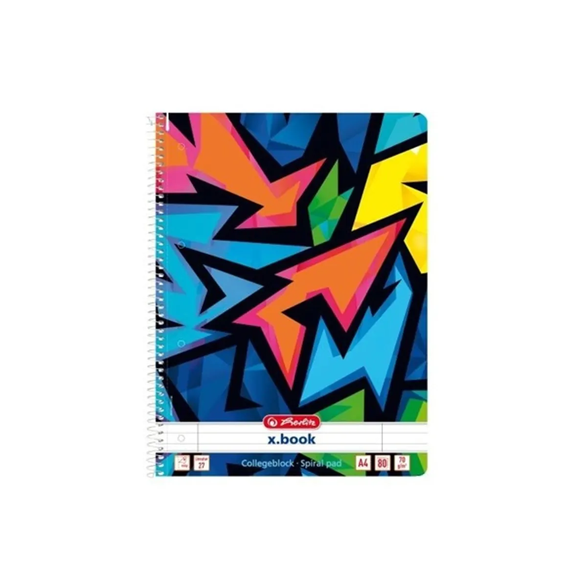 Herlitz Neon Art A4 80lapos vonalas spirálfüzet #1