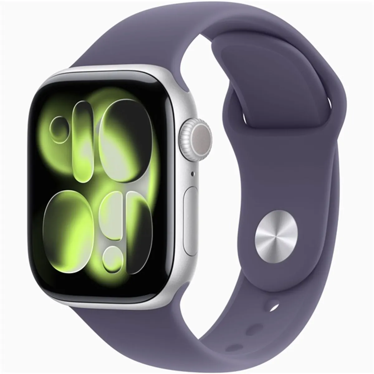 Apple Watch S11 GPS-es (42mm) ezüst alumínium tok, ködös lila S/M sportszíjas okosóra #1