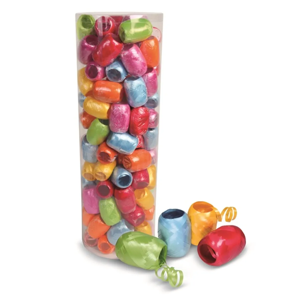 PRASENT AMERICA élénk színekben díszkötöző szalag 20mx5mm, tojás alakú, polipropilén, vegyes színekben #1