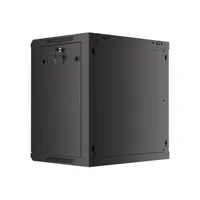 Lanberg WF01-6412-10B 19" 12U SZÉL:600mm MÉLY:450mm MAG:640mm lapraszerelt üvegajtós fekete fali rack szekrény #8