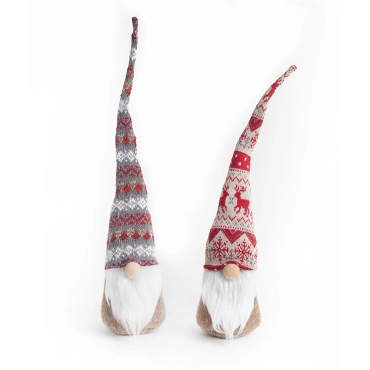 Iris textil orrszakál piros/szürke 26 cm #1