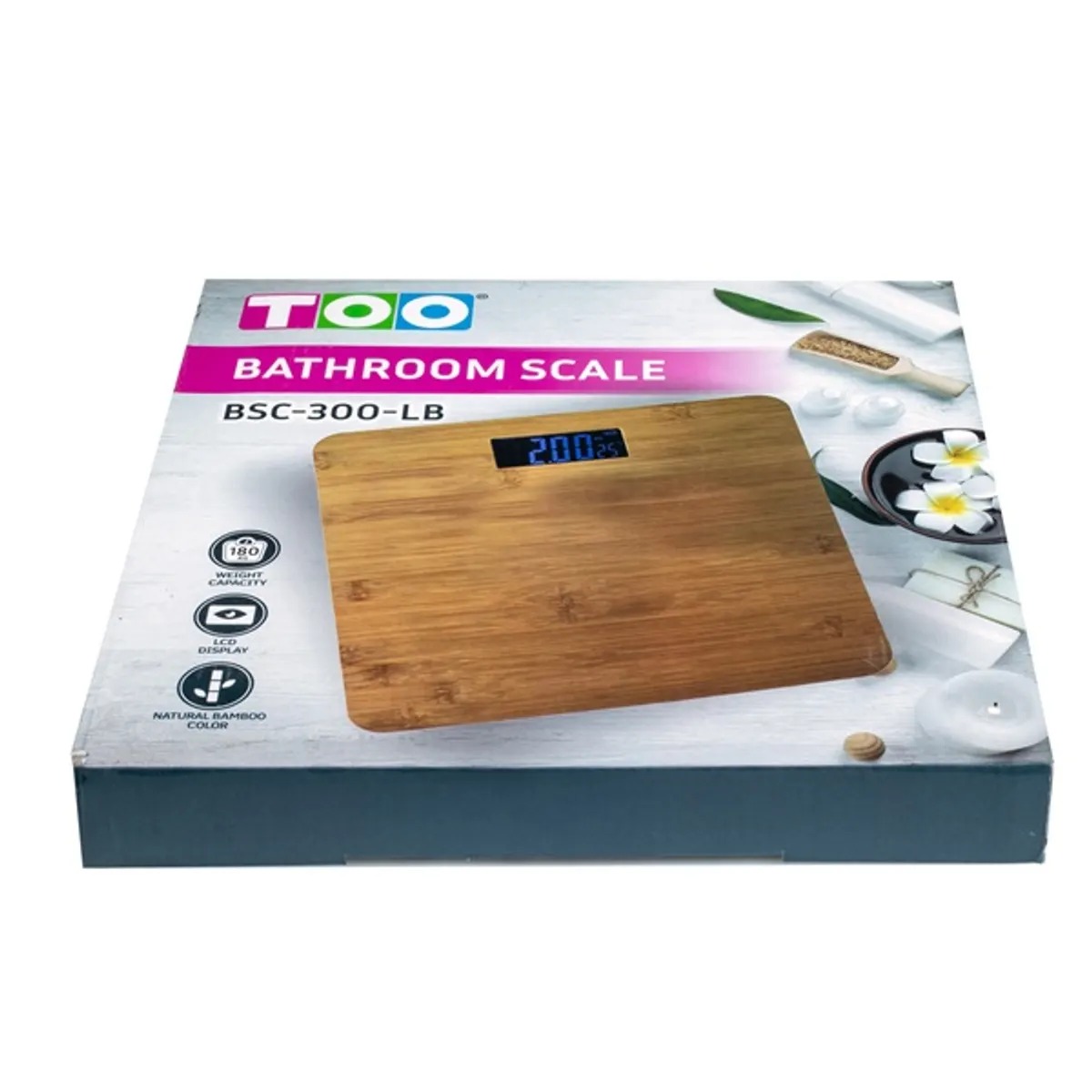 TOO BSC-300-LB bambusz fürdőszobai mérleg #3