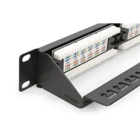 DIGITUS DN-91624U-CR 19" 1U 24port Cat.6 kompakt fekete árnyékolatlan Patch Panel #4