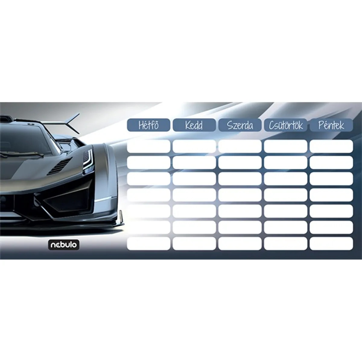 Nebulo Sportautó mini órarend #2