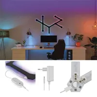 Emos GoSmart Lines fekete, 9 részből álló, 34 W, RGBIC dimmelhető, WiFi LED lámpa #6