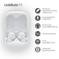 Sony WF-LS910N Linkbuds Fit zajszürős True Wireless Bluetooth fehér fülhallgató #6