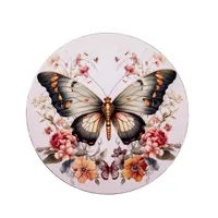 IRIS műanyag tálca, pillangó és virág mintás 33 cm