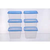 TOO KT-152 6 db-os négyzetes 1.000ml-es ételtároló doboz szett #4
