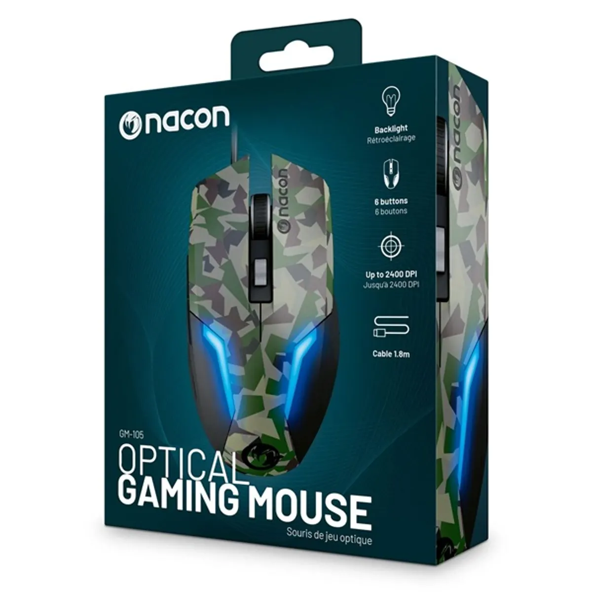 Nacon 2809106 GM-105 Forest Camo gamer egér #2