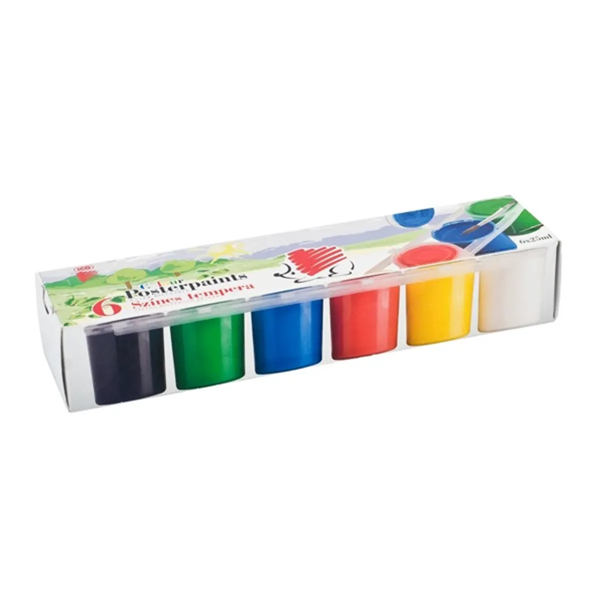 ICO Süni 25ml tégelyes 6 színű tempera készlet #1