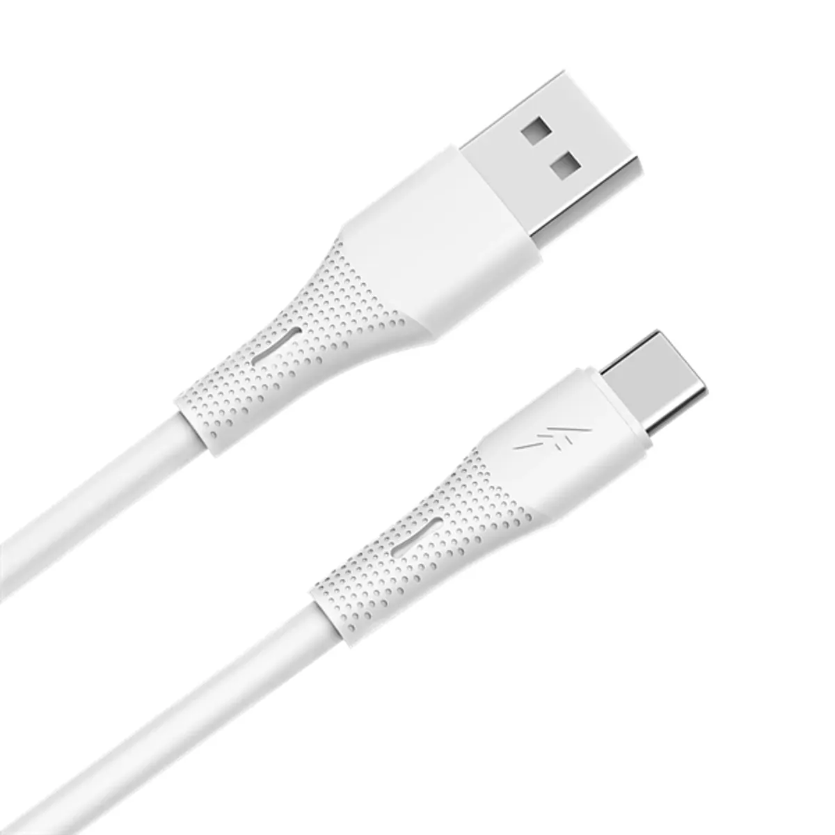 AVAX CB3301 18W USB-A – USB-C gyorstöltő szilikon kábel, 1.5 m, fehér #1