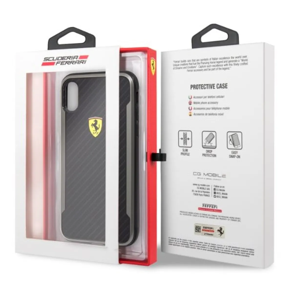 Ferrari SF Racing Shield iPhone XR fekete karbon hatású hátlap #3