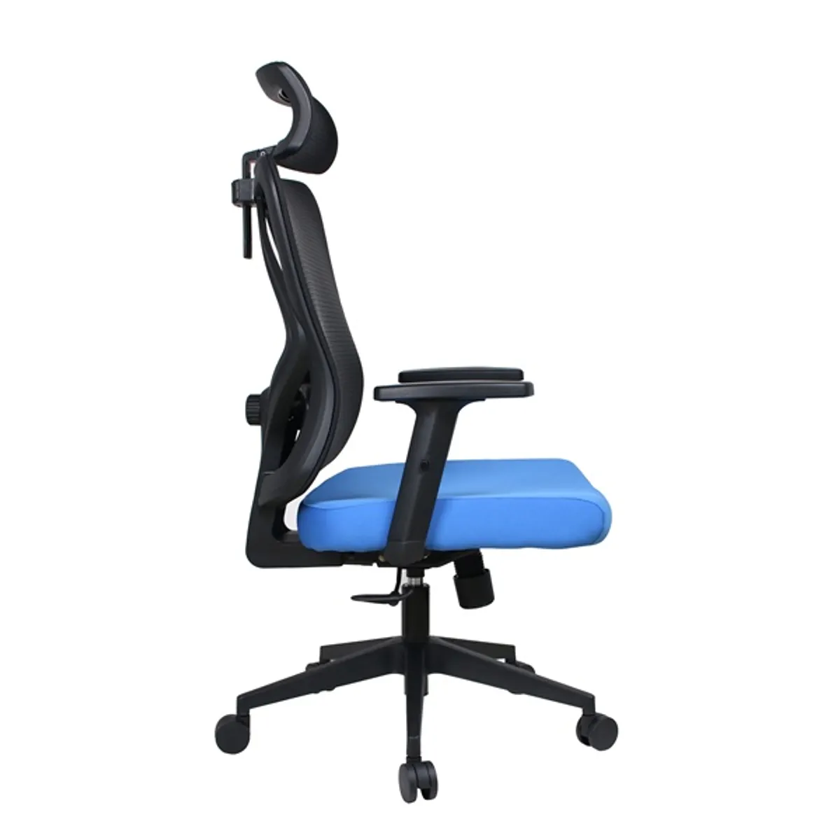 IRISOffice Eclipse kék/fekete ergonómikus, szövet-hálós irodai forgószék fej és háttámasszal #3