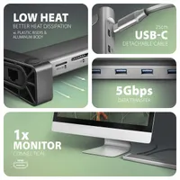 Axagon HMC-10HLS USB-C 5Gbps LONGER 9in1 hub #4