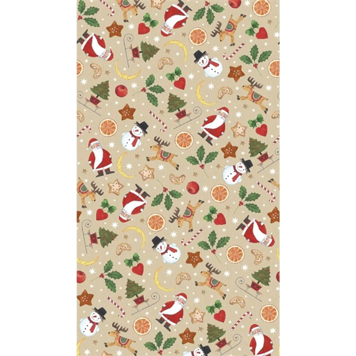 IRIS Karácsonyi tekercses KRAFT csomagolópapír,  200x70cm, különböző mintákkal, 60g/m2 #3