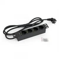 KE-Line 10" elosztópanel 4x230V, kontrol LED-del, 1U, 2m