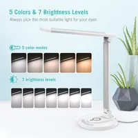 Taotronics TT-DL036 fehér LED lámpa, vezeték nélküli töltővel, gyorstöltő funkcióval #4