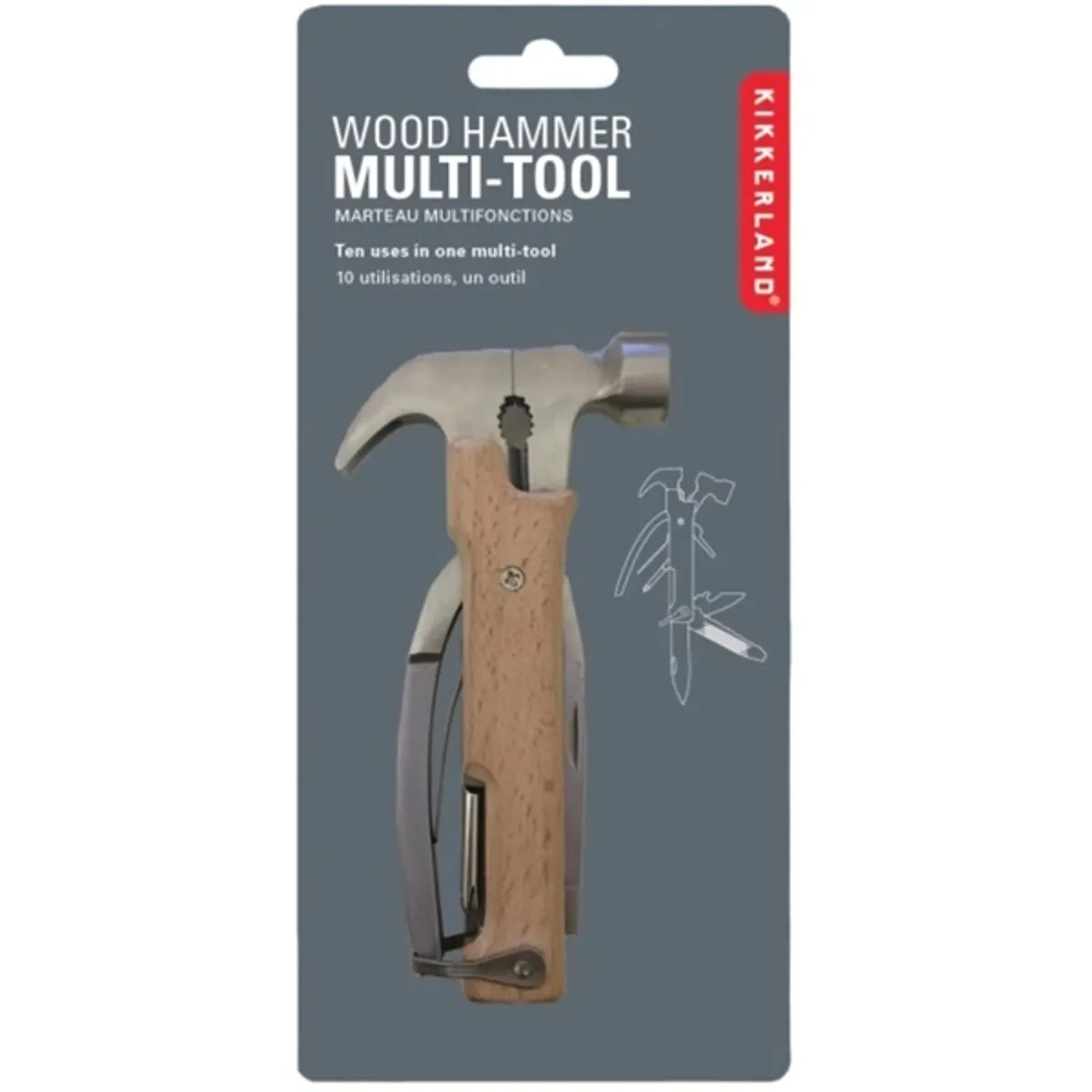 Kikkerland fa nyelű multifunkciós kalapács és szerszámkészlet #5