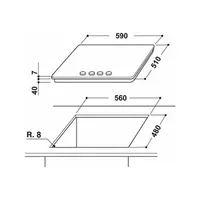 Whirlpool GMWL 628/IXL EE inox, beépíthető, gáz, főzőzóna: 3 +1 wok égőfej, beépíthető méret: 56cm, főzőlap #2