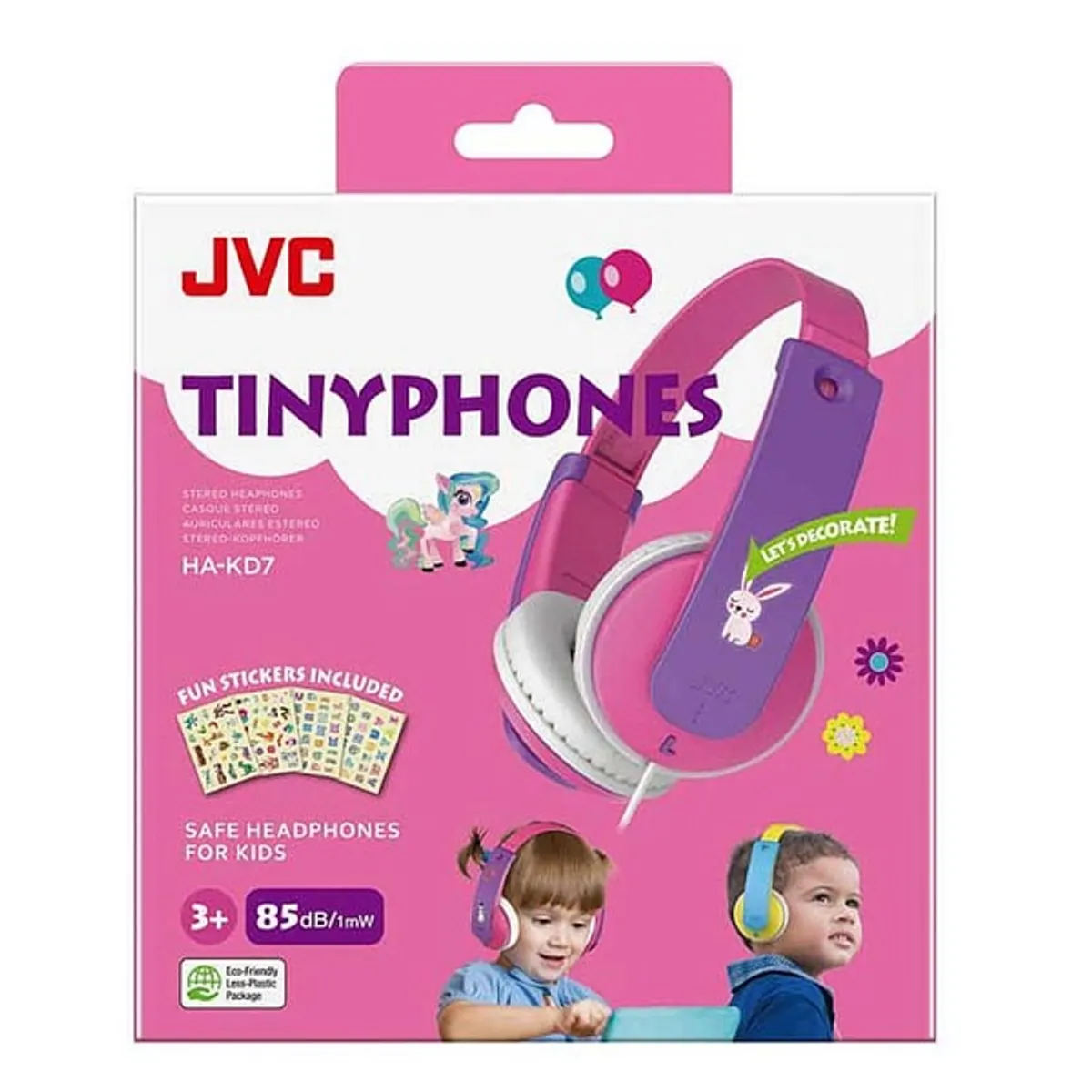 JVC HA-KD7-P vezetékes rózsaszín gyermek fejhallgató #2