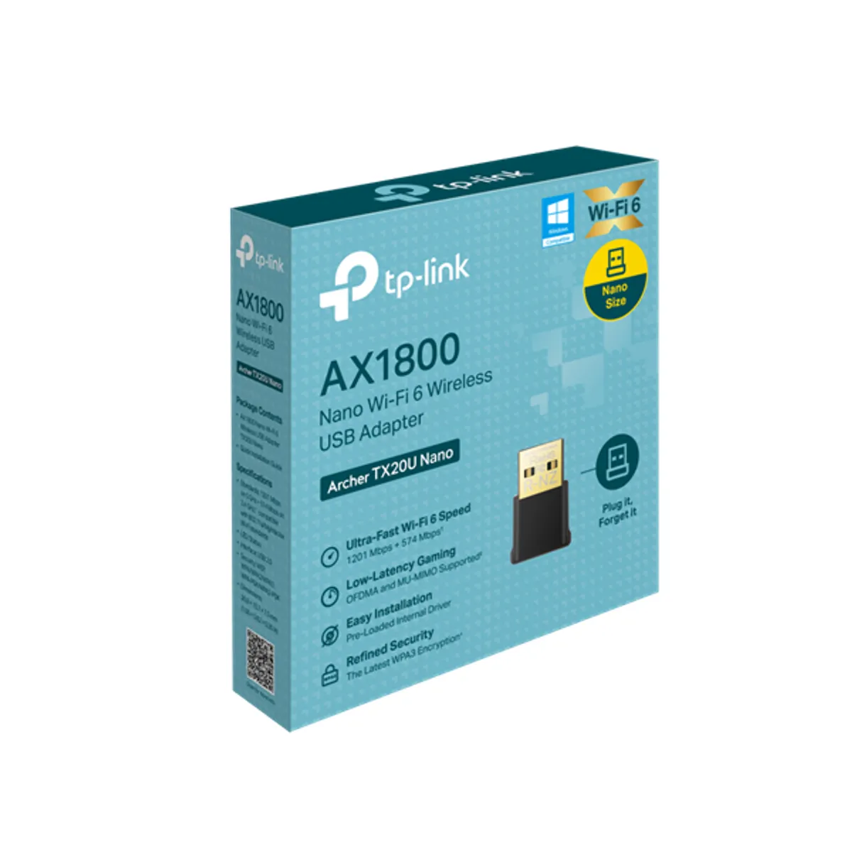 TP-Link Archer TX20U Nano AX1800 nano vezeték nélküli Wi-Fi 6 fekete USB adapter #5