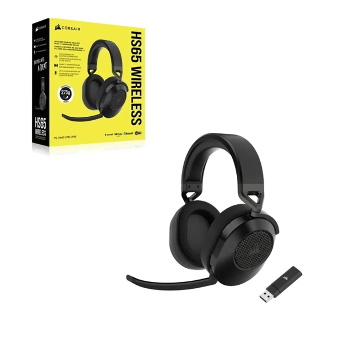 Corsair HS65 Dolby 7.1 fekete vezeték nélküli gamer headset #4