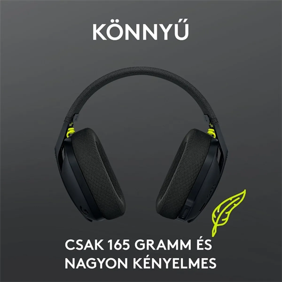 Logitech G435 Lightspeed Wireless fekete gamer headset #5