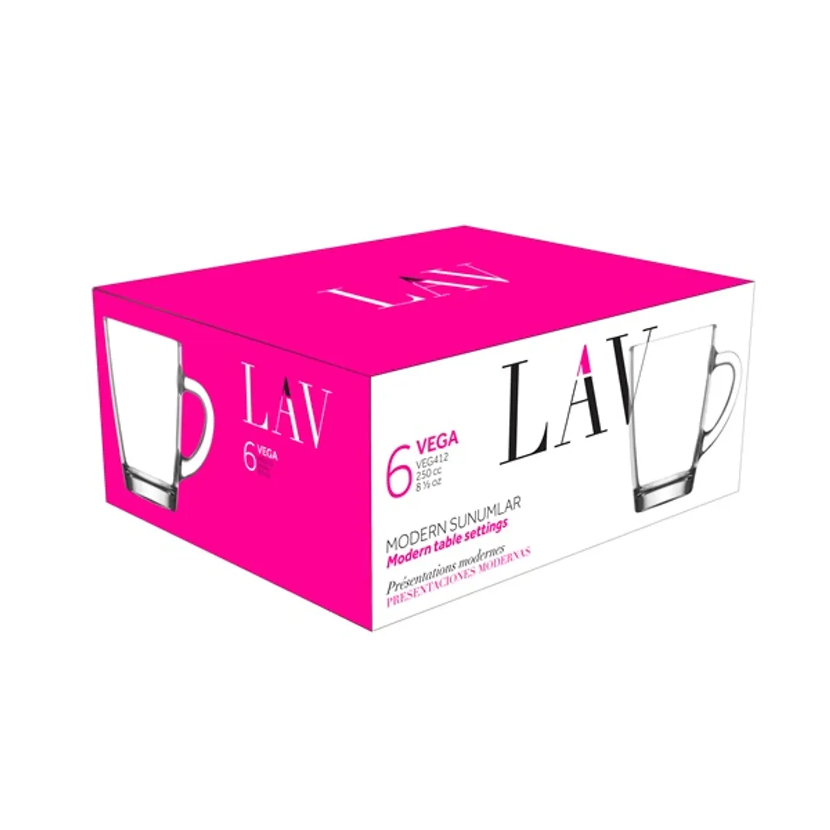LAV Vega Mug 250ml bögre szett 6 darabos LV-VEG412F #1