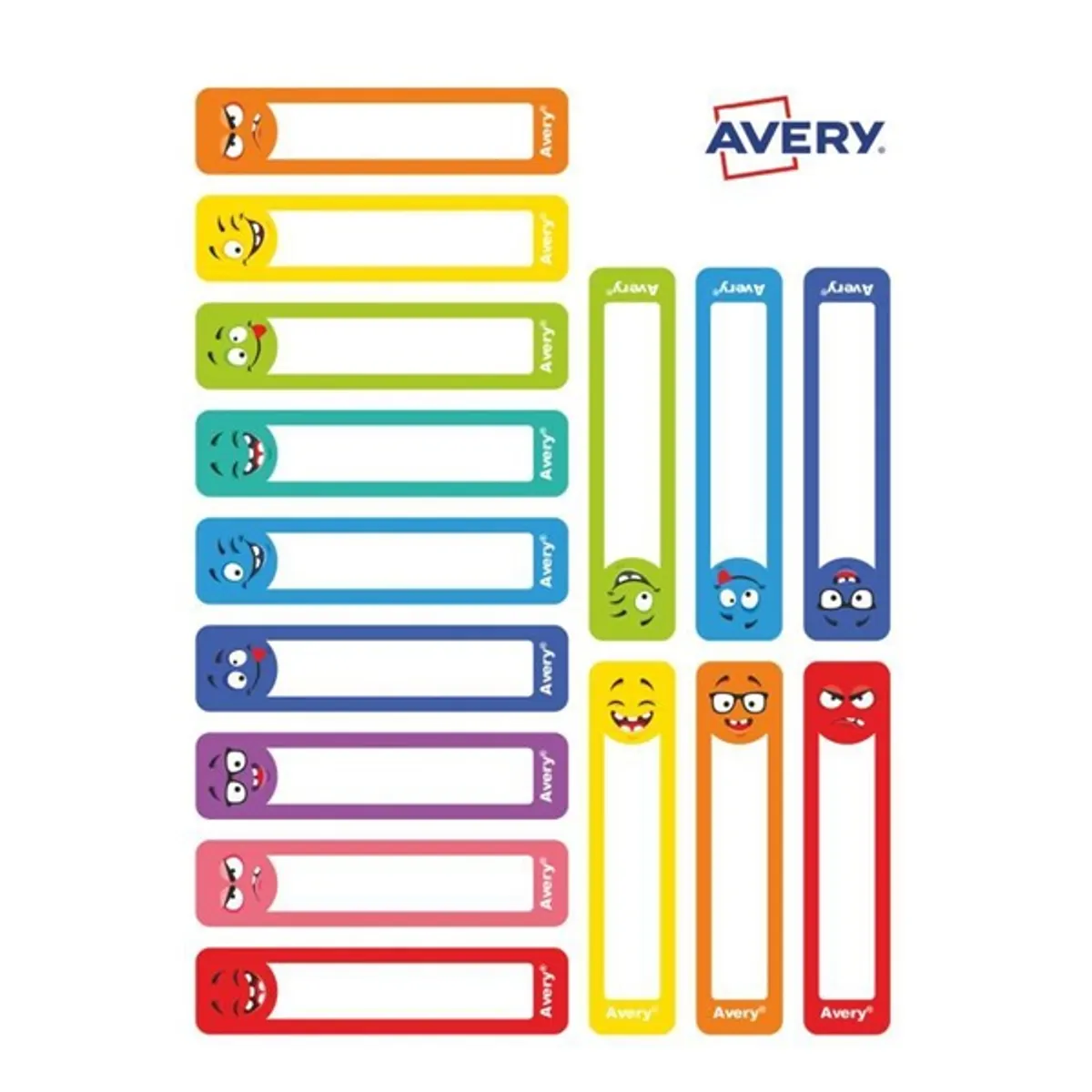 Avery RESMI30S iskolai kézzel írható 50x10 mm 30 db színes tollcímke #3