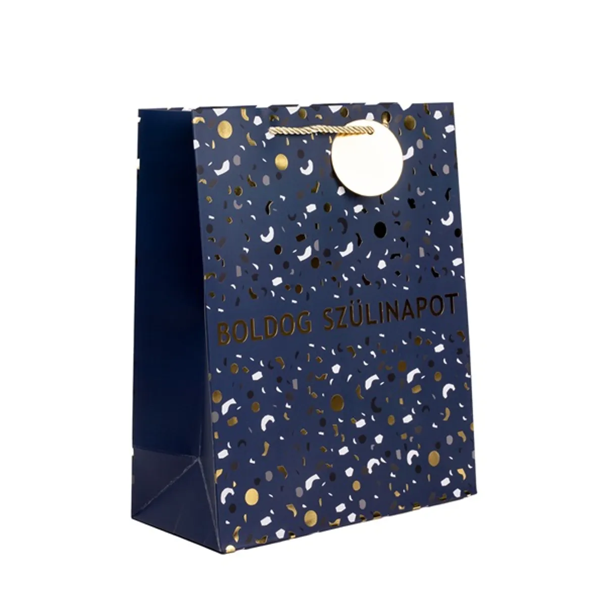 Iris boldog születésnapot kék/arany bs papírtasak matt 26*32 cm #1