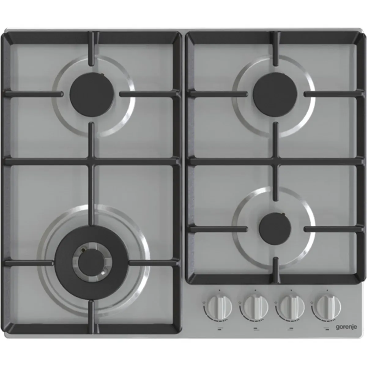 Gorenje GW641EX inox, beépíthető, gáz, főzőzóna: 3 +1 wok égőfej, beépíthető méret: 56cm, főzőlap #1