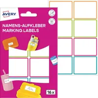 Avery NAME16C iskolai 46x33 mm 16 db öntapadós színes vízálló fólia #2