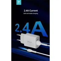 Devia ST361395 5V/2.4A Smart 2xUSB Hálózati töltő adapter + 1 m Lightning kábel #4