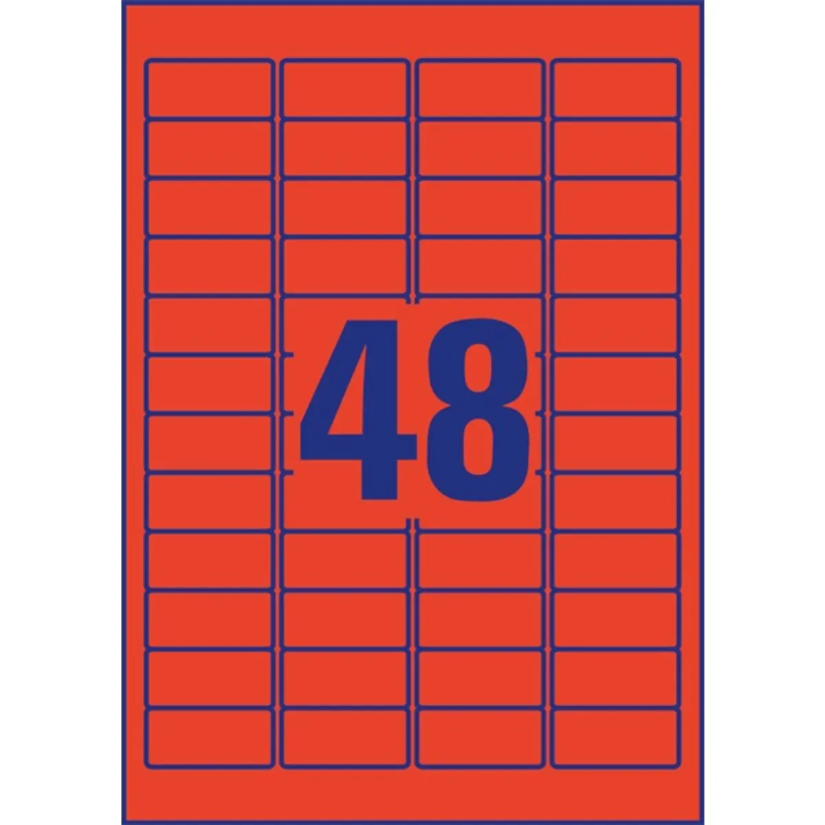 Avery L6038-20 45,7x21,2mm visszaszedhető 960db-os piros etikett #4