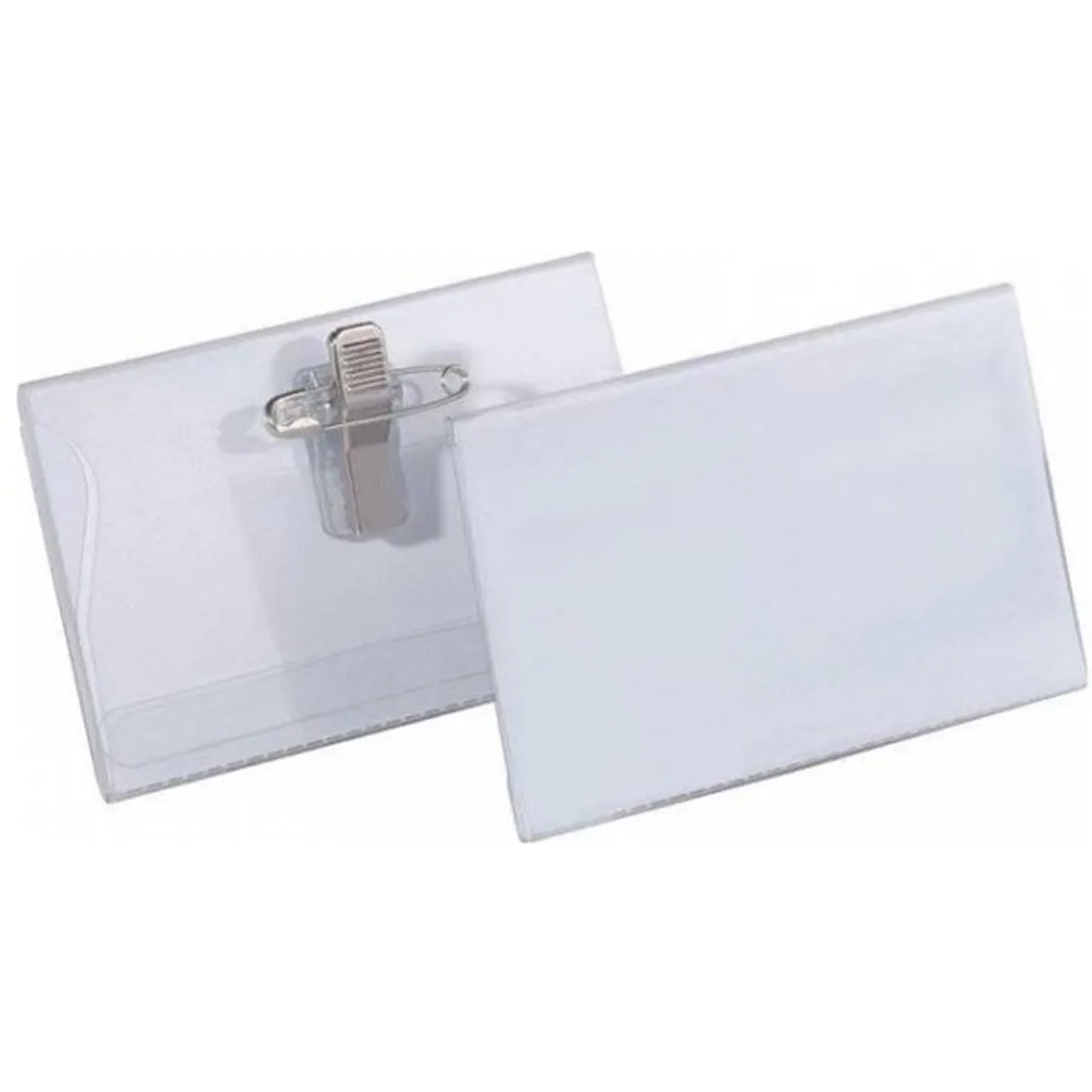 Karton P+P 50 db-os fekvő átlátszó kombinált névkitűző #1