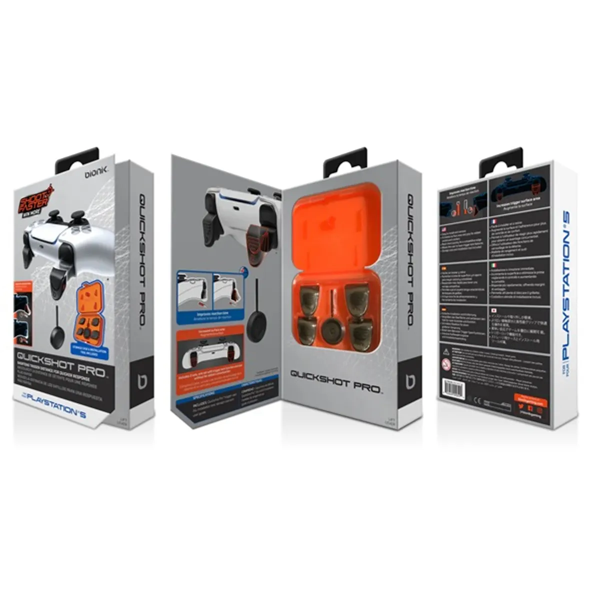 Bionik BNK-9059 Quickshot Pro Playstation 5 kontroller fekete ravasz kiegészítőcsomag #9