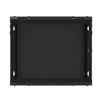 Lanberg WF01-6609-10B 19" 9U SZÉL:600mm MÉLY:600mm MAG:512mm lapraszerelt üvegajtós fekete fali rack szekrény #10