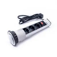 TOO PPS-300-3S IP20, 3x 2P+F, ezüst asztalba süllyeszthető elosztó #2